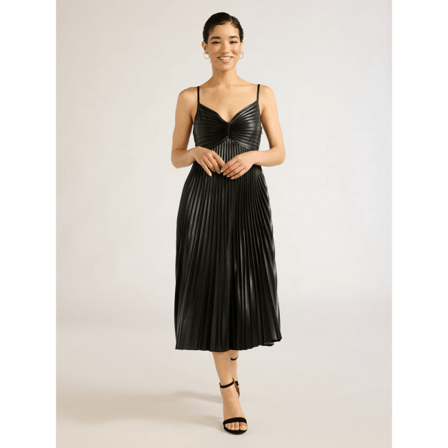 Sofia Jeans by Sofia Vergara Pleather Dress in black