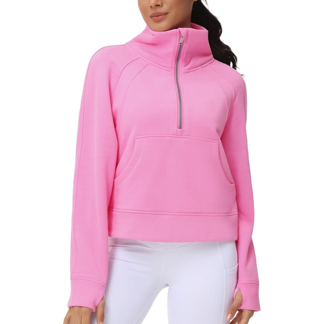THE GYM PEOPLE Womens' Half Zip Pullover