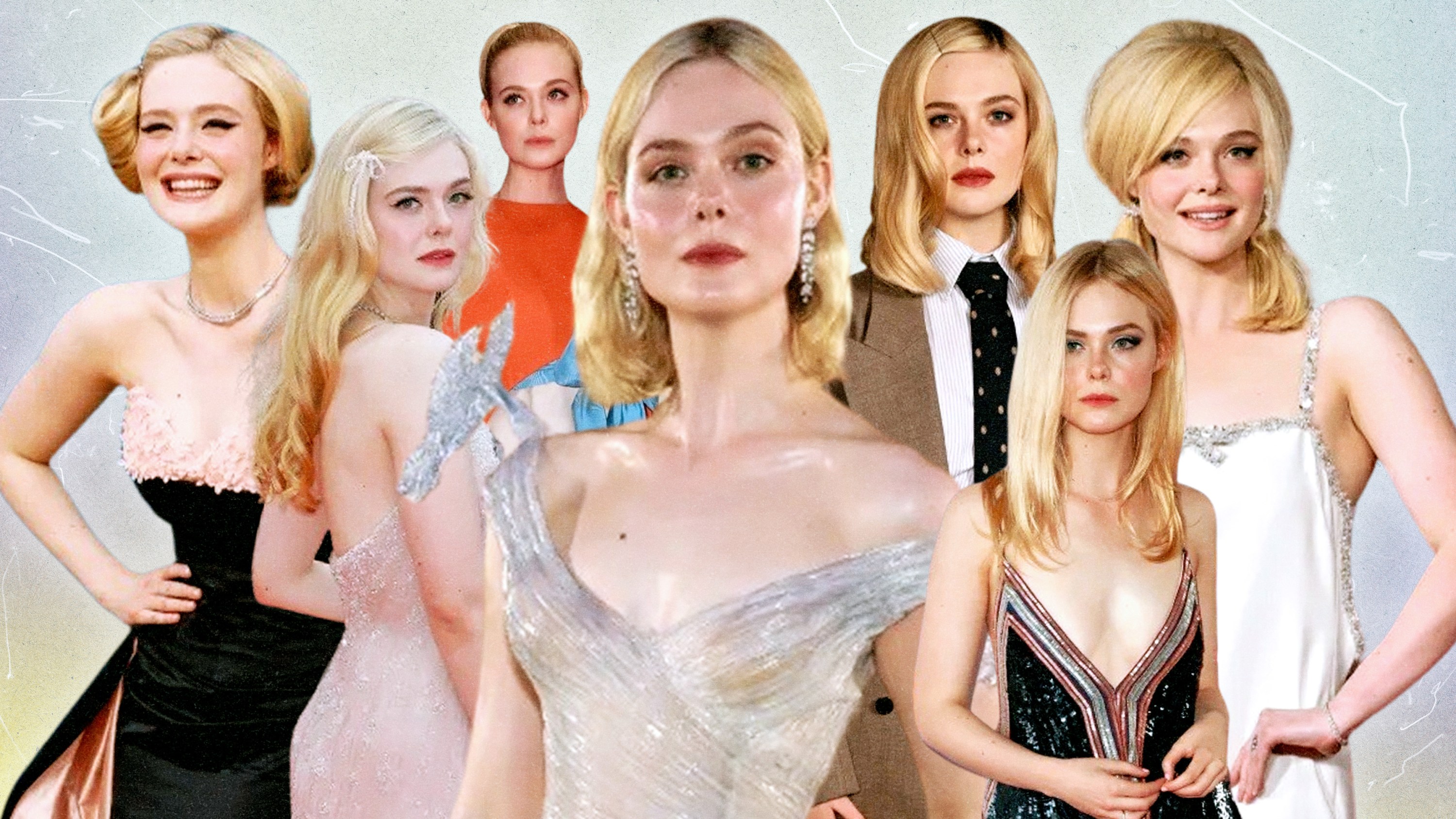 A collage of Elle Fanning's best red carpet moments