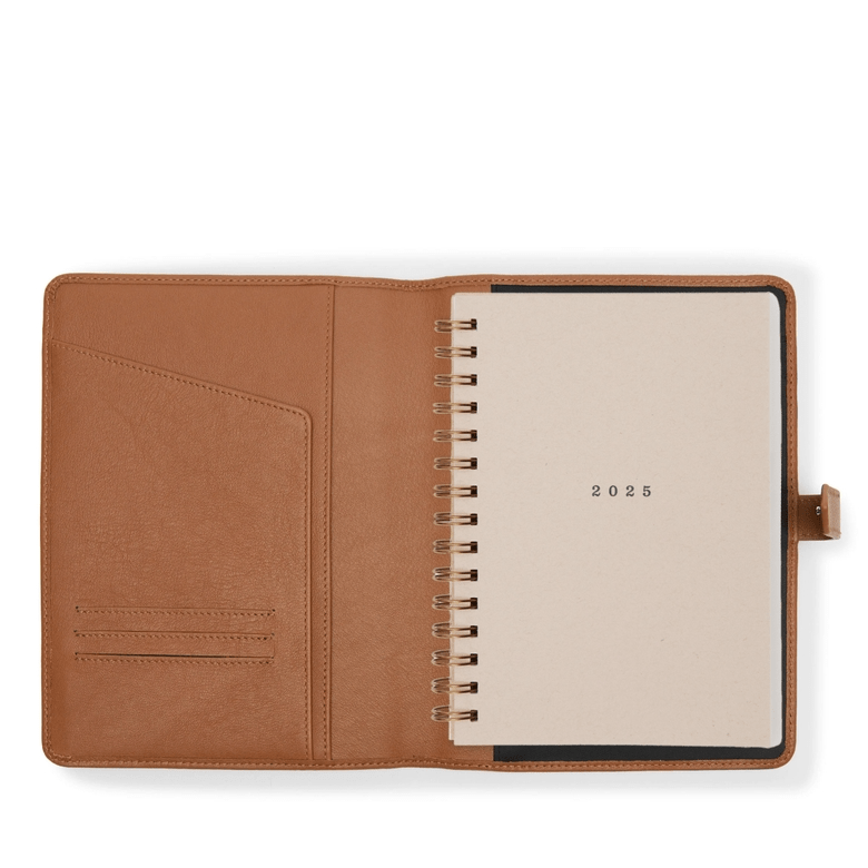 Leatherology A5 2025 Snap Planner in Cognac