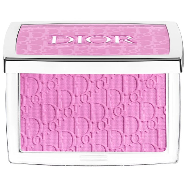 Dior Rosy Glow Blush in a clear compact.