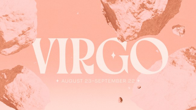 The word 'Virgo' floating over outer space
