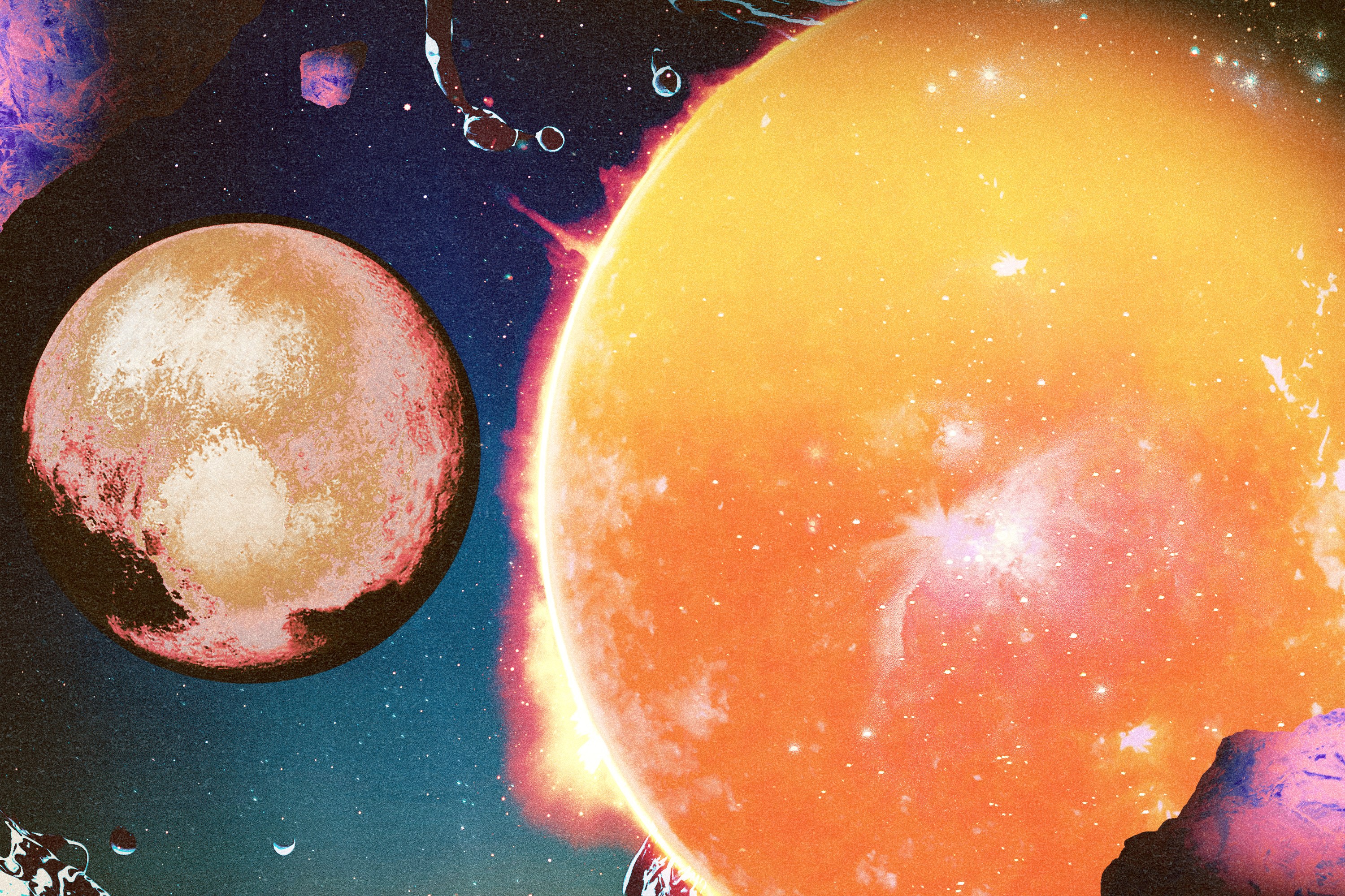 The sun sitting next to Pluto in Aquarius