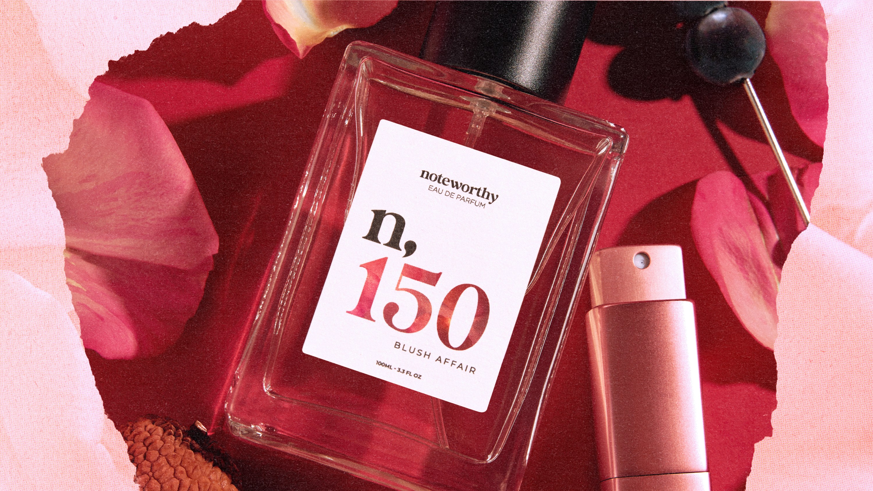 Noteworthy N.150 Perfume in a clear bottle.