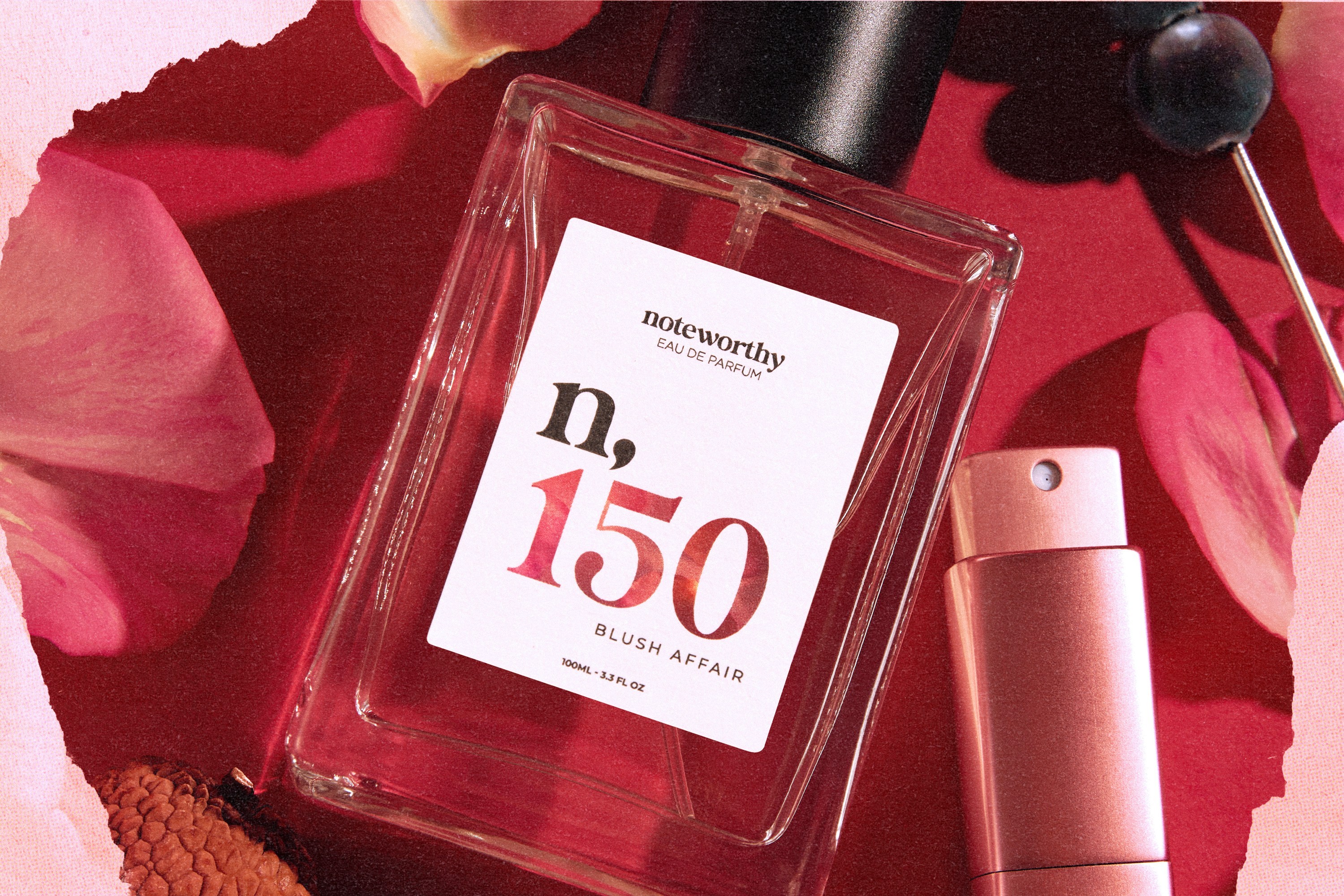 Noteworthy N.150 Perfume in a clear bottle.