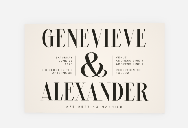 Minimalist Wedding Invite