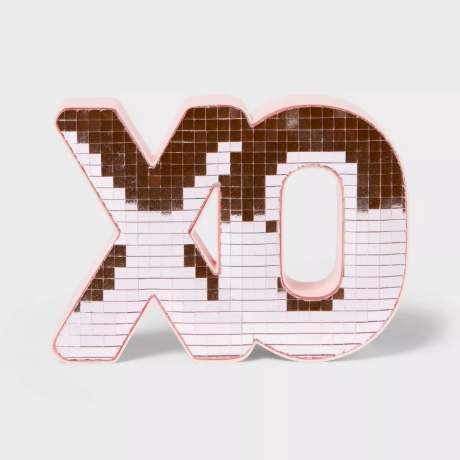 XO Disco Ball Tabletop Valentine's Day Decor