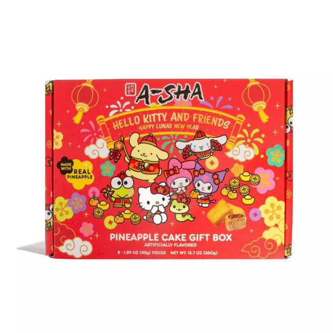 A-Sha Hello Kitty Lunar New Year Pineapple Cake - 12.7oz/8ct
