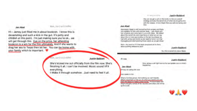 Justin Baldoni texts