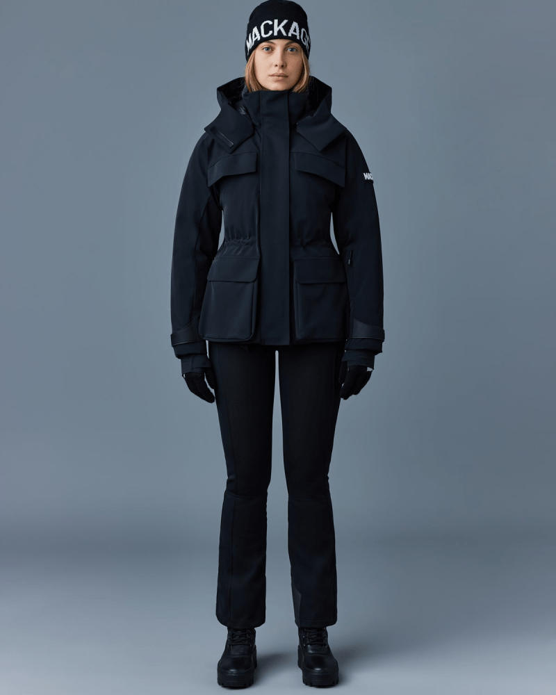 Mackage Iclyn-R Medium Down Ski Jacket in black colorway