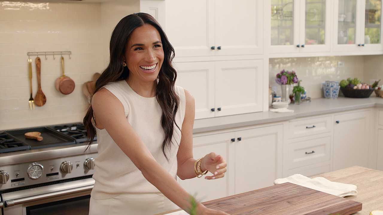 With Love, Meghan. Meghan, Duchess of Sussex in episode 105 of With Love, Meghan. Cr.