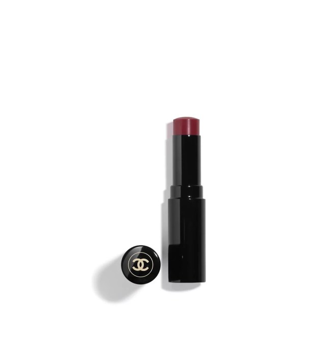 Chanel Les Beiges Healthy Glow Lip Balm in Deep in a black tube.