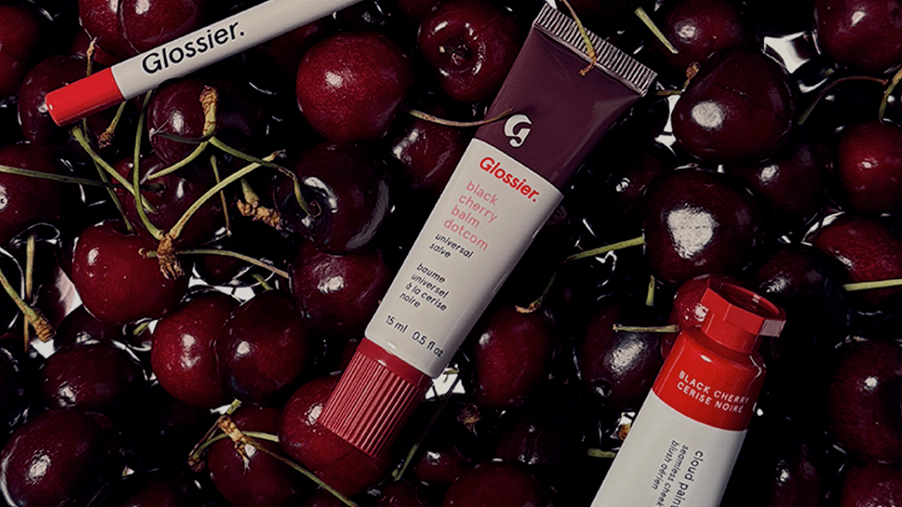 Glossier Black Cherry products.