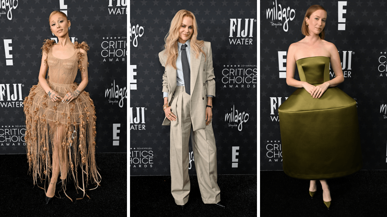 ariana grande, nicole kidman, hannah einbinder at the 2025 critics choice awards