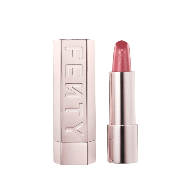 Fenty Beauty Fenty Icon Semi-Matte Lipstick in a metallic tube.