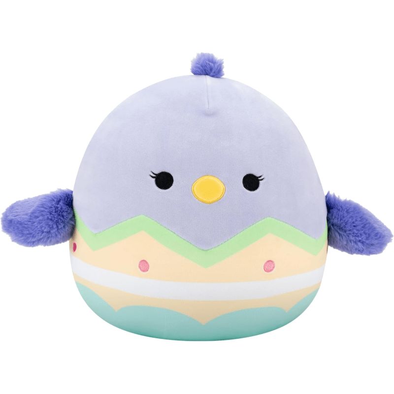 Squishmallows Original 12in Tulip The Purple Chick in Multicolored Easter Egg