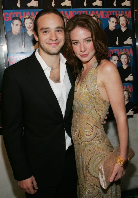 NEW YORK - OCTOBER 6:  Actors Charlie Cox and Lynn Collins (R) attend the New York premiere of "Being Julia" at the Paris Theatre on October 6, 2004, in New York City, New York.