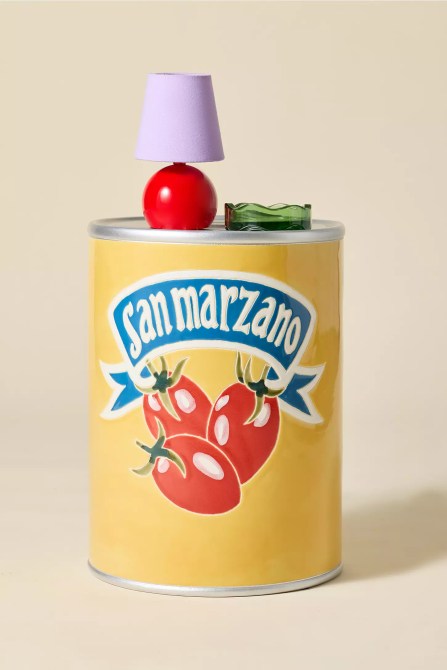 A tomato can-inspired side table
