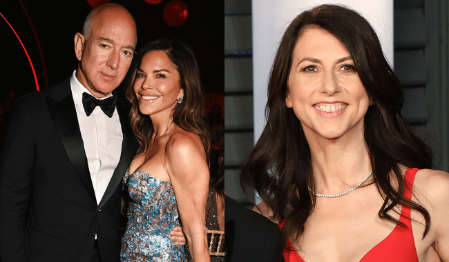Jeff Bezos, Lauren Sanchez, MacKenzie Scott