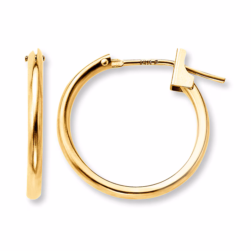 Hoop Earrings 14K Yellow Gold