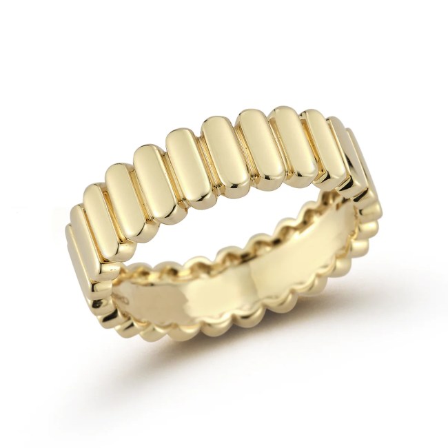 Melody Eden Vertical Gold Bar Ring