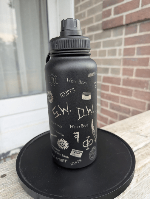 Supernatural Black Stainless Steel Water Bottle