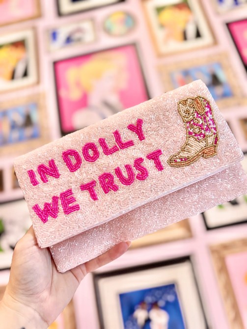 Le Petit Bijou Boutique In Dolly We Trust Beaded Clutch