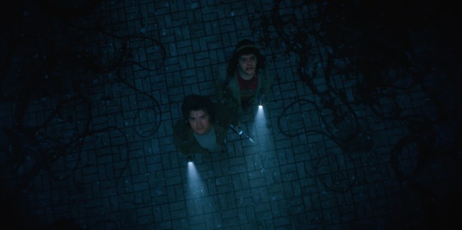 STRANGER THINGS. (L to R) Joe Keery as Steve Harrington and Gaten Matarazzo as Dustin Henderson in STRANGER THINGS. Cr. Courtesy of Netflix © 2025