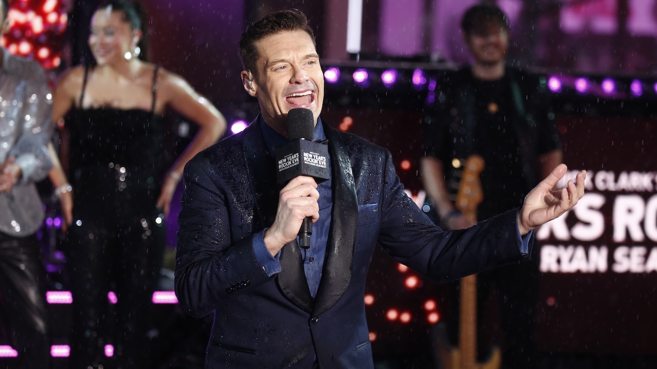 Ryan Seacrest speaks during Times Square New Year's Eve 2025 Celebration on December 31, 2024 in New York City.