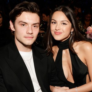 Louis Partridge and Olivia Rodrigo at the 67th Annual Grammy Awards at Crypto.com Arena in Los Angeles.