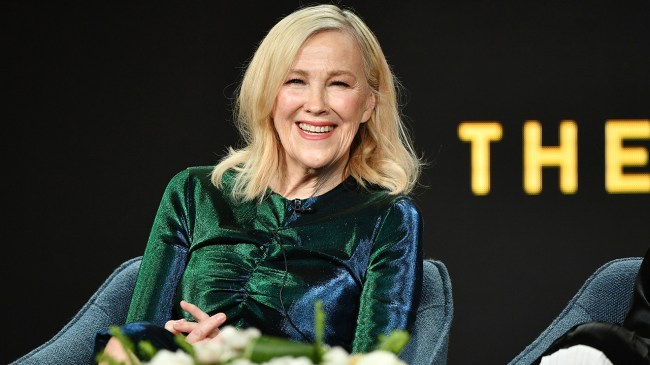 PASADENA, CALIFORNIA - JANUARY 13: Catherine O'Hara of "Schitt's Creek" speaks during the Pop TV segment of the 2020 Winter TCA Press Tour  at The Langham Huntington, Pasadena on January 13, 2020 in Pasadena, California.