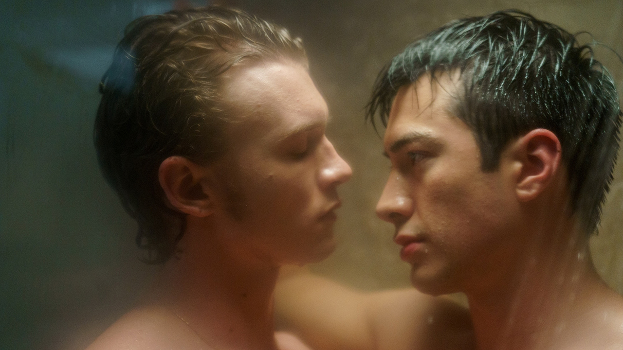 Heated Rivalry (L to R) - Connor Storrie as Ilya Rozanov and Hudson Williams as Shane Hollander in Episode 104 of Heated Rivalry.