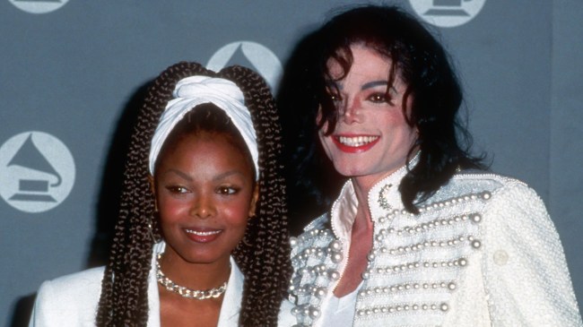 Singers Janet Jackson and Michael Jackson at the The 35th Annual GRAMMY Awards held at the Shrine Auditorium on February 24, 1993 in Los Angeles, California.
